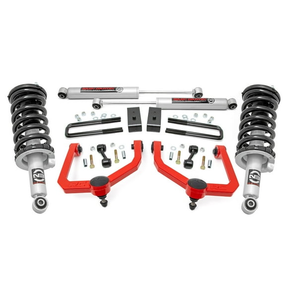 Rough Country 3" Lift Kit w/N3 Struts for 17-22 Nissan Titan 4WD - 83431RED