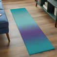 thumbnail image 4 of 2x6 Washable Runner Rug, Gradient Green Purple Non-Slip Hallway Runner for Entryway Kitchen Bedroom, Modern Abstract Minimalist Teal Ocean Beach Indoor Carpet Runner Floor Mat, 4 of 9