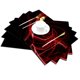 thumbnail image 2 of Juego De 4 Manteles Individuales Con Círculos Rojos Abstractos, Líneas De Círculos Rojos, Manteles Individuales Negros, Resistentes Al Calor Para Mesa De Comedor, Antideslizantes, 18.0 X 12.0 In, 2 of 5
