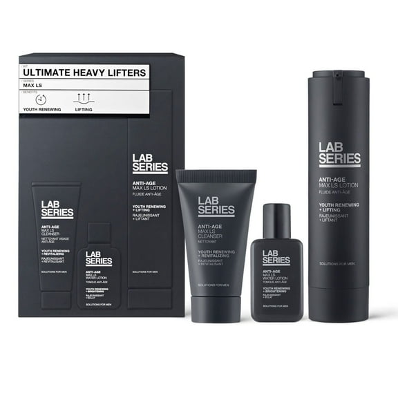 Lab Series Ultimate Heavy Lifters Set , 3 oz 1oz Anti Age Max LS Cleanser, 1oz Anti Age Max LS Water Lotion, 1.5oz Anti Age Max LS Lotion