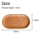 thumbnail image 2 of Bandeja de madera maciza para servir, bandeja de baño rectangular pequeña, bandeja de té, mesa de centro, 2 uds., 2 of 5