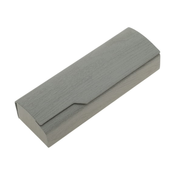Unique Bargains 1 Pc Wood Grain EyeGlasses Case Portable Eyeglasses Storage Gray