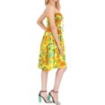 thumbnail image 2 of HAPPY BAY Women's Summer Boho Beach Backless Smocked Mini Swing Dress Tube Top Strapless Dresses for Women One Size Yellow, Island, 2 of 3
