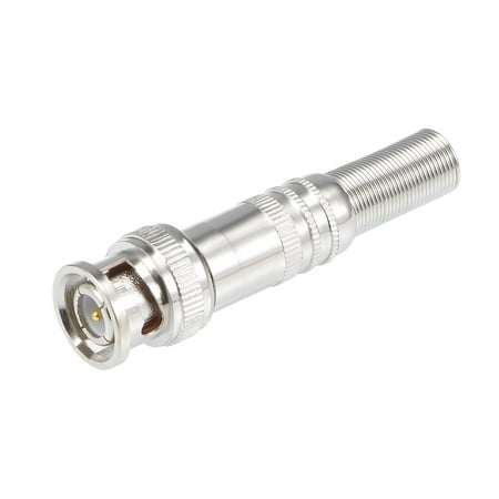 Solderless Spring Alloy BNC Male Connector for CCTV Camera Coaxial