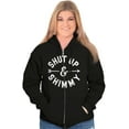 thumbnail image 4 of Shut Up and Shimmy Dancer Dancing Womens Plus Size Graphic Zipper Hoodie Brisco Brands 2X, 4 of 5