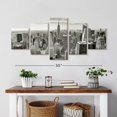 thumbnail image 2 of Elephant Stock Massive Manhattan Skyline Wall Art - Horizontal Multi Panel Canvas - Living Room Wall Decor - City Multi Panel - Black And Gray Decor - 36" x 15", 2 of 4