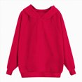 thumbnail image 6 of Towmus Hoodies for Women Fleece Drawstring Hooded Sweatshirts Lightweight Oversized Pullover Long Sleeve Ladies Tops with Pocket, 6 of 6