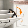 thumbnail image 6 of Blotout Shoe Storage Cabinet with 4 Flip Drawers&2 Drawers, 47''W Freestanding Shoe Storage Cabinet with Adjustable Shelves, Hidden Narrow Shoe Rack Cabinet Storage for Entryway, Hallway, Living Room, 6 of 10