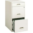 Realspace 18"D Vertical 3Drawer LetterSize File Metal, Pearl White
