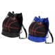 thumbnail image 2 of 2 piezas Bolsa de pelota deportiva Correa de hombro Fútbol Baloncesto Malla Bolsa de red Espesar Mochila de almacenamiento impermeable con cordón (Estilo azul, negro), 2 of 3