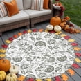 thumbnail image 4 of Farmhouse Floral Washable Round Area Rug 5 ft, Seaweed Green Pastoral Botanical Country Rustic , Soft Non Slip Rugs Stain Repellent Indoor Felt Carpet for Living Dining Room Bedroom Home Office, 4 of 9
