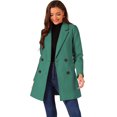 thumbnail image 1 of Abrigo De Invierno Medio Largo Con SolaY Doble BotonaduPaMujer Verde M, 1 of 6