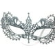 thumbnail image 4 of Máscara de ojos venecianos de encaje sexy para mujer con máscara de mascarada de diamantes para fiesta de disfraces de cosplay (plata), 4 of 5