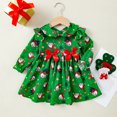 thumbnail image 2 of Zwiiyzr 0-2T Princess Dresses for Girls Santa Claus Long Sleeve Tutu Dress Green, 2 of 5