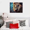 thumbnail image 4 of Nawypu Inspirational Quotes Lion Canvas Wall Art Animal Inspiring Poster Prints Picture Artwork Wall Decor for Office Man bedroom Living Room Home Decoration Framed, 4 of 4