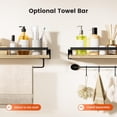 thumbnail image 4 of Estanterías de baño AMADA HOMEFURNISHING flotantes con toallero, juego de 2, 4 of 7
