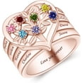 thumbnail image 3 of YUPPOLKR Family Tree Ring Personalized Mother Ring 1-8 Birthstones Heart Rings Tree of Life Rings for Women Birthday Gift for Mom Grandmother Wife Girlfriend, 3 of 7