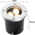 thumbnail image 2 of Lámparas LED empotrables para exteriores, 3W, diámetro de 8cm, luz cálida, 220V, set de 4 piezas, 2 of 6