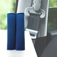 thumbnail image 4 of SPRING PARK 2Pcs Seat Belt Cushions Comfortable Hypoallergenic Cotton Seat Belt Shoulder Strap Covers for Seat Belt Blue, 4 of 7