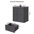 thumbnail image 4 of SICOTAS Fluted 2 Drawer Nightstand Set of 2, 22.75" W Small Modern Bedside Table with Large Handless Drawers, Curved Edge Design, Wooden End Table for Bedroom, Living Room, Black Alder, 4 of 10