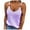 Purple, variant on Timegard Womens Tank Tops Plus Size Scoop Neck Slim Fitting Spaghetti Strap Casual Solid Color Tops