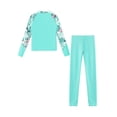 thumbnail image 4 of Yeahdor Kids Girls UPF 50 Rash Guard Swimwear Full Cover Swimsuit Long Sleeve Swim Shirts with Pants Set Light Green 14, 4 of 7