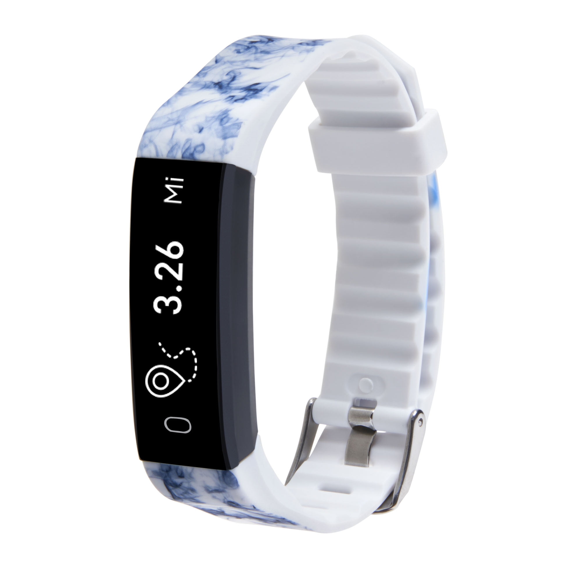 iTech Sport Activity Tracker Smart Watch with Interchangeable Strap, Color: Blue Smoke/Navy
