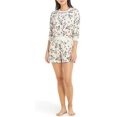 thumbnail image 2 of DJ Draper James Relaxed Fit 2-Piece Long Sleeve & Short Lounge Set (Coral Floral, L), 2 of 4