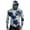 Blue, variant on Novelty Palm Tree Print Hooded Fishing Shirts for Men, UPF 50+ SPF Sun Protection Quick Dry Compression Hoodies Long Sleeve Tops with Face Mask for Outdoor Workout