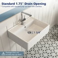 thumbnail image 5 of DeerValley DV-1WS0127 23" x 18" White Rectangular Vitreous China Wall Mount Bathroom Sink with Overflow, 5 of 10