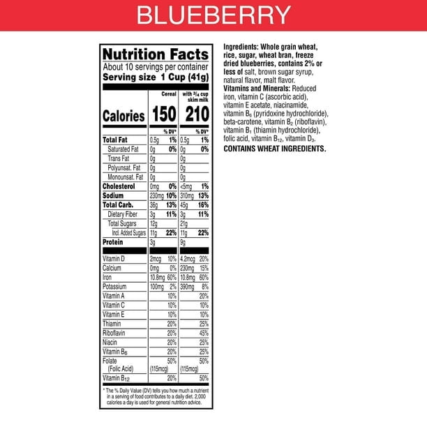 Kellogg's Special K Breakfast Cereal, Fiber Cereal, Family Breakfast, Family Size, Blueberry, 15.5oz Box (Pack of 2)