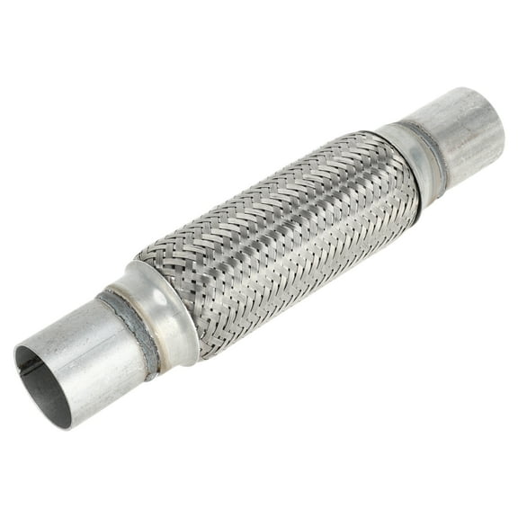 Unique Bargains Car Exhaust Flex Pipe 1.88 Inch OD Flexible Braided Exhaust Tube Universal Flexible Pipe Tubing Silver Tone 1Pcs
