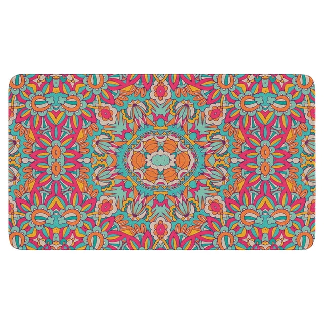 Premium Moroccan Trellis Non-Slip Door Mat (30x17 Inch) - Stylish Area Rug for Indoor Entrance, Bedroom, Kitchen, Bathroom