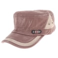 thumbnail image 2 of Adjustable Men' Cap Cadet Hat Flat Top Baseball Cap Deep Blue, 2 of 5