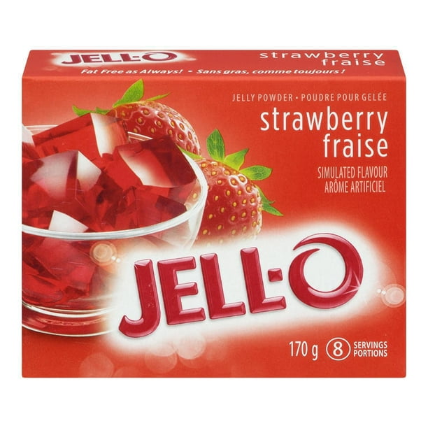 Jell-O Strawberry Jelly Powder, Gelatin Mix, 170g - Walmart.ca