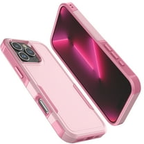 For iPhone 16 Pro Max 5G Case ,Sturdy Phone Case for iPhone 16 Pro Max 5G 6.9 inch ,Tiflook Shockproof Protection Heavy Duty Armor Hard Plastic & Rubber Rugged Bumper 2-in-1 Case Cover ( Pink )