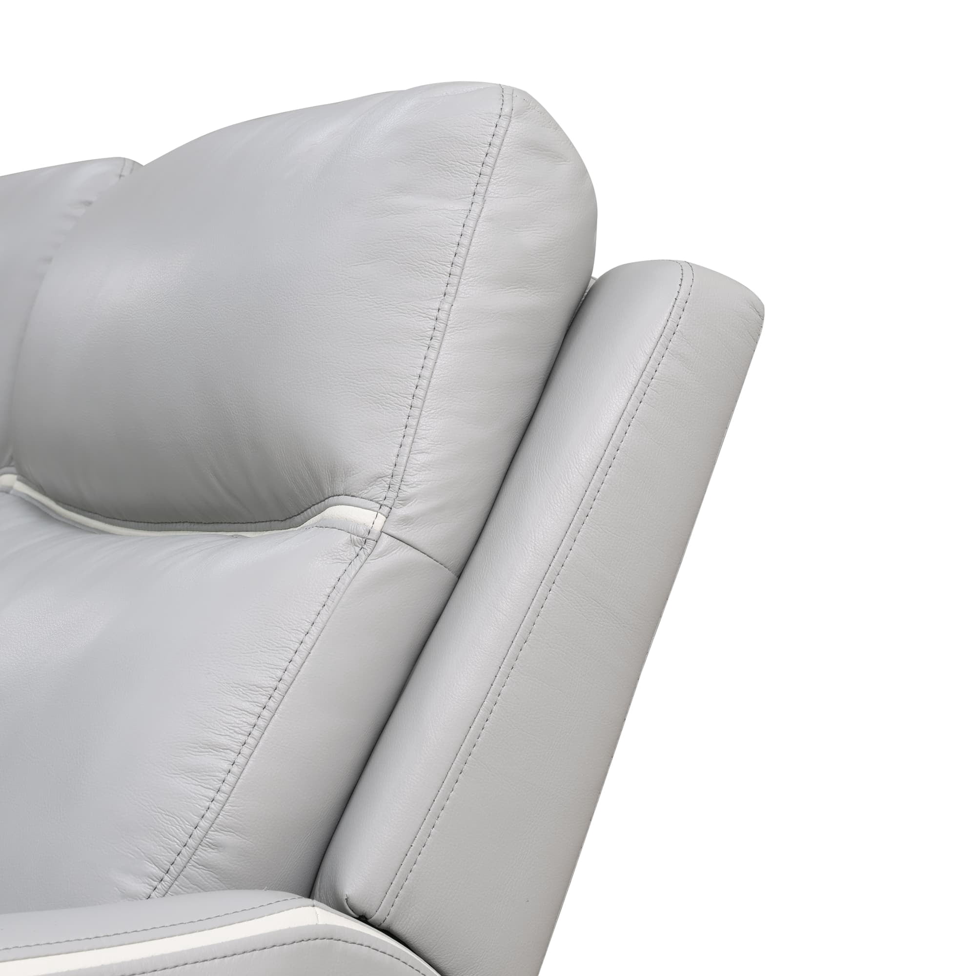 MAYEERTY Power Reclining Loveseat, Electric 2-Seat Recliner with USB Charging, Storage & Cup Holders for Living Room, Light Grey