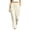 Beige, variant on PEIBang Women's Wrinkle Resistant Textured Ankle Trousers，Full Elastic Drawstring Waist Deep Side Pockets Casual Straight Slacks