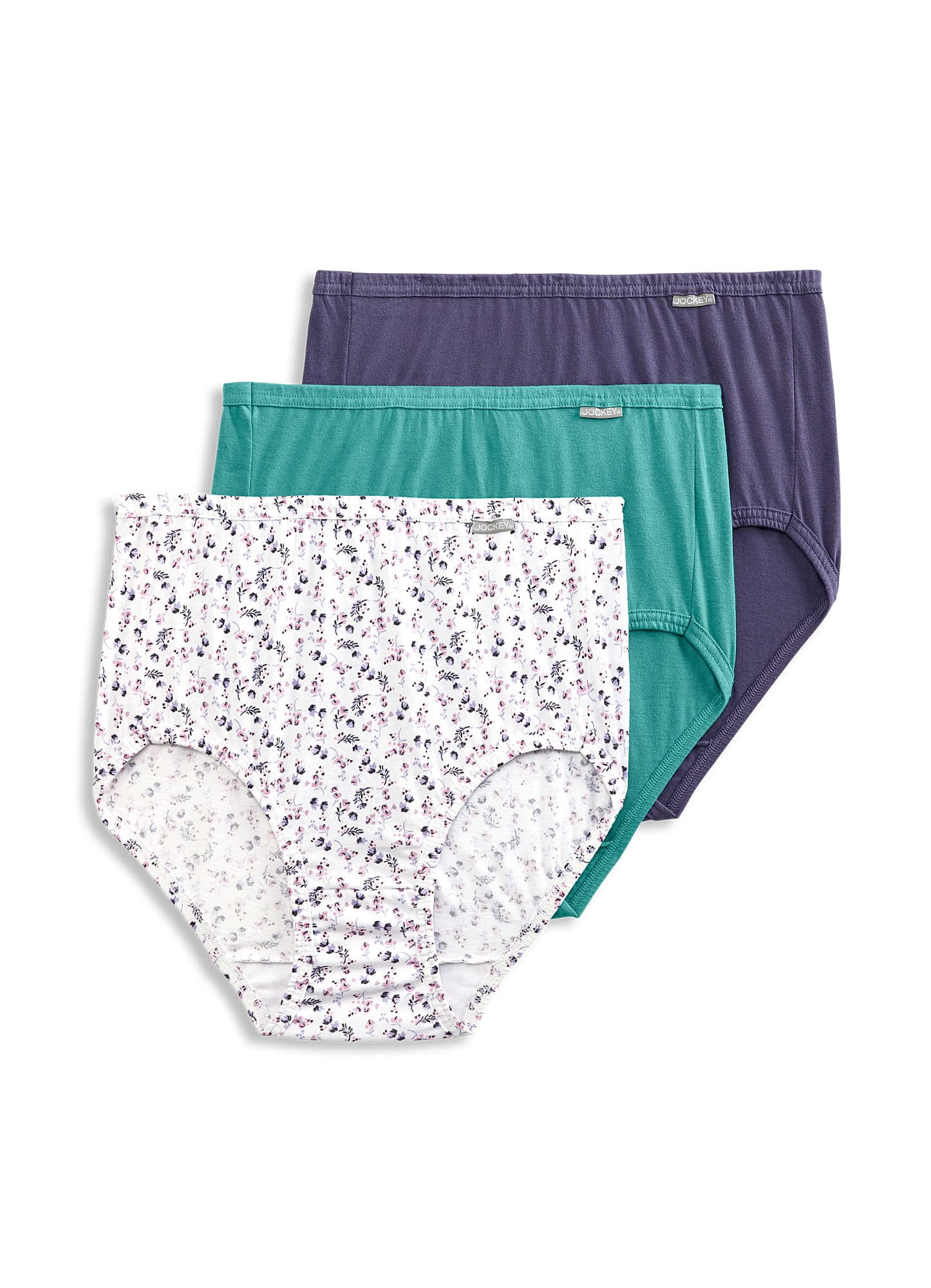 Jockey Womens Plus Size Elance Brief 3 Pack Underwear Briefs 100