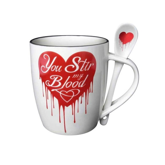 You Stir My Blood Mug and Spoon Set