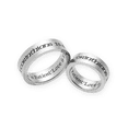 thumbnail image 5 of 7mm Stainless Steel Men Women Wedding Rings - Love is Patient 1 Corinthians 13, Christian Rings, His and Hers Wedding Band, A Unique Anxiety & Stress Relief Gift for Women or Men, 5 of 5