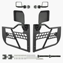 KFFKFF Jeep Tubular Doors, Hunting Design, 2-Door, Equipped with Sturdy Hinges & OE Latch, Jeep Doors Including Rear View Mirrors, Suitable for Jeep Wrangler JL (2018-2024) & Jeep Gladiator JT