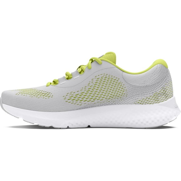 Under Armour Women's Charged Rogue 4, (102) Halo Gray/Sonic Yellow/White, 6.5, US