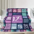 thumbnail image 2 of 12 Year Old Girl Birthday Gifts, Gifts for 12 Year Old Girl, 12th Birthday Gifts for Girls, Birthday Gifts for 12 Year Old Girl, 12th Birthday Decorations for Girls Throw Blanket 60"X50", 2 of 5