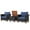 Navy, variant on Gymax 3PCS Patio Rattan Conversation Set Outdoor Furniture Set w/ Navy Cushions