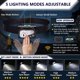thumbnail image 3 of Potente linterna frontal LED, recargable por USB, con 5 modos de iluminación, IP67 a prueba de agua, sensor de movimiento, ideal para pesca, senderismo, ciclismo, lectura y camping., 3 of 5
