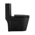 St. Tropez OnePiece Elongated Toilet Vortex DualFlush in Matte Black