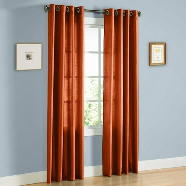 2 PCS SOLID GROMMET FAUX SILK WINDOW CURTAIN DRAPES PANELS TREATMENT MIRA