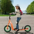 thumbnail image 2 of Gymax Kids Scooter w/ Adjustable Height Handlebar 12-Inch Inflatable Wheels Handbrake Orange, 2 of 10