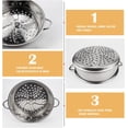 thumbnail image 3 of GFDYREE Stainless Steel Steamer Pot 7.8 Inches Round Cooking Rack Food Steamer Basket Insert for Kitchen Dim Sum Dumplings Bun(20cm), 3 of 7